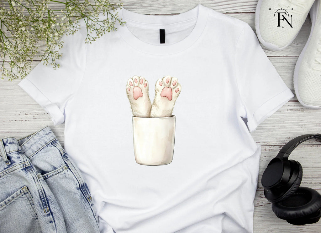 Cute Cat Paws in Cup Clipart Bundle