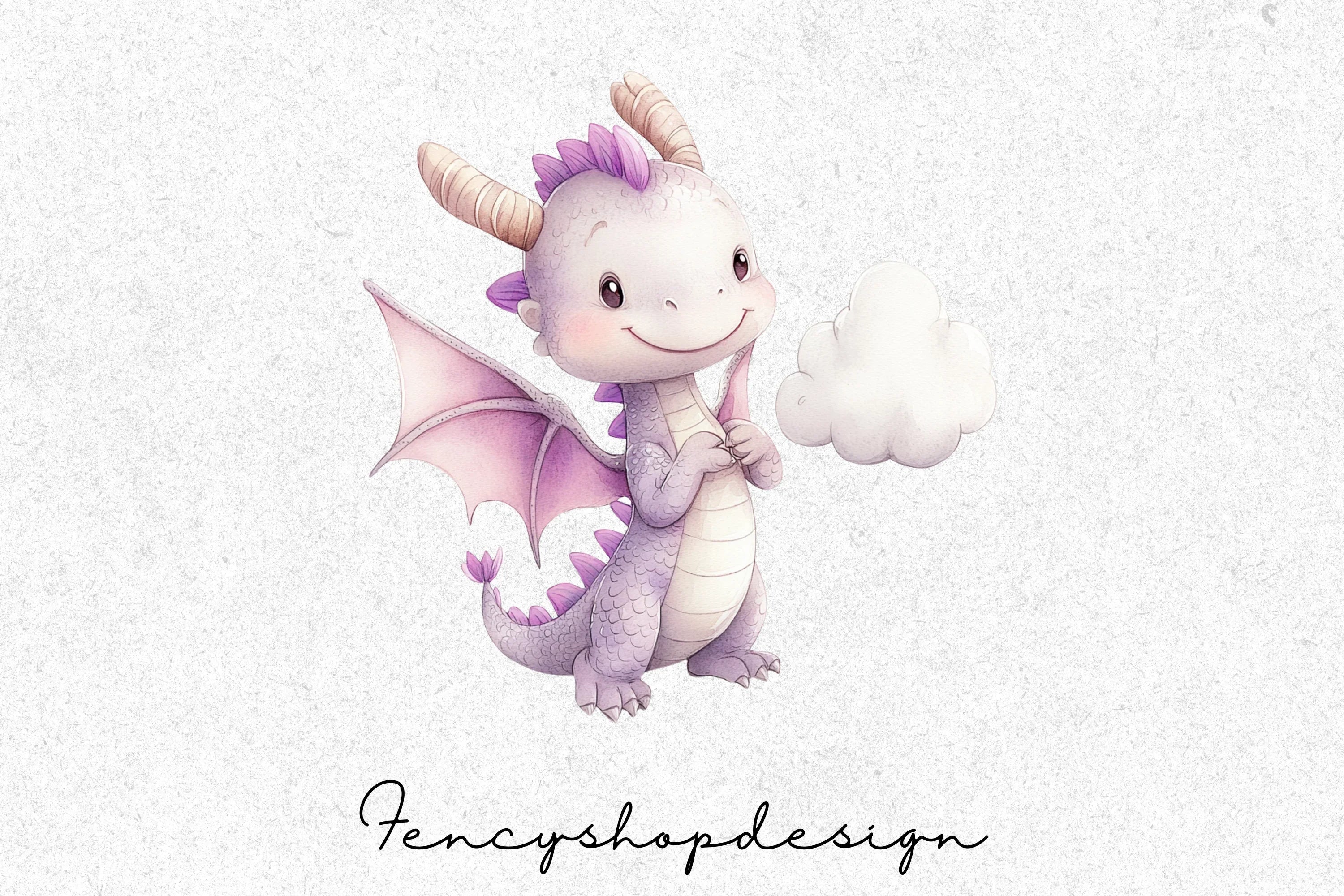 Cute Baby Dragon Clipart Bundle