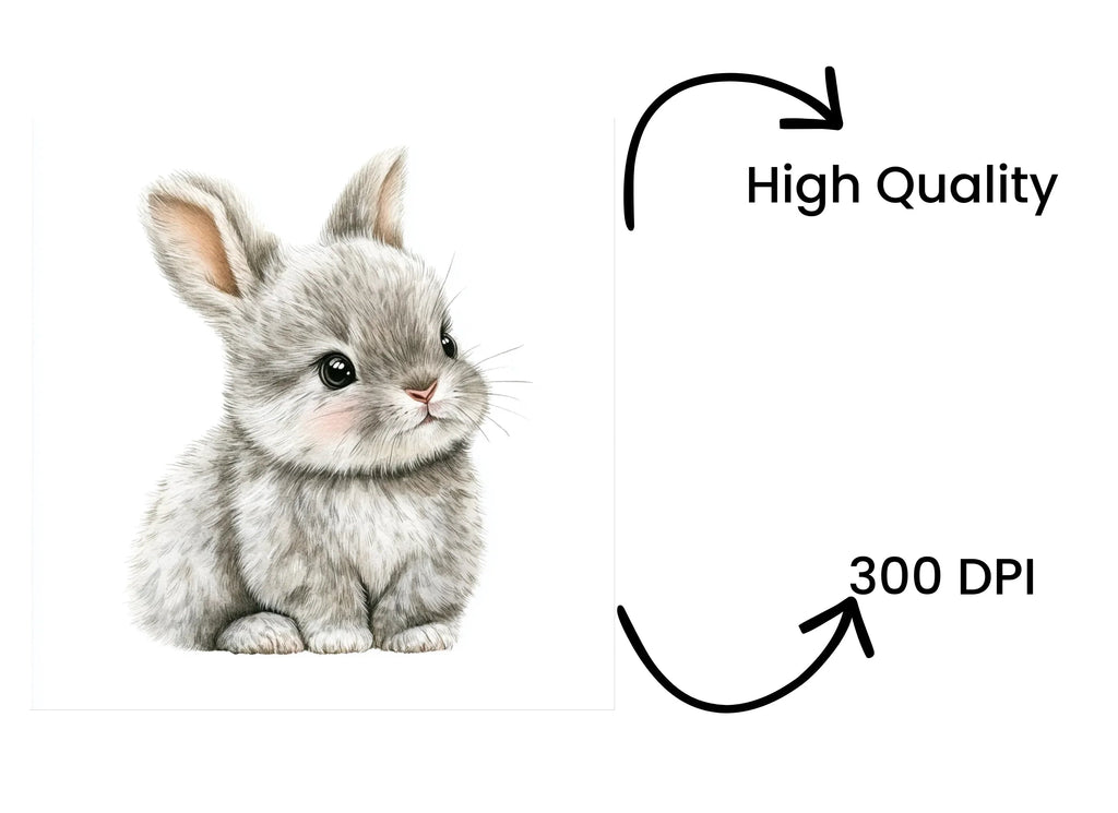 Adorable Baby Bunny Clipart Bundle