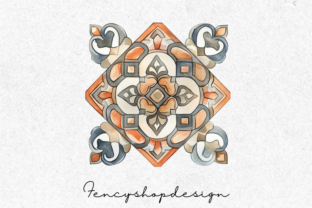 Moroccan Tile Patterns Clipart Bundle