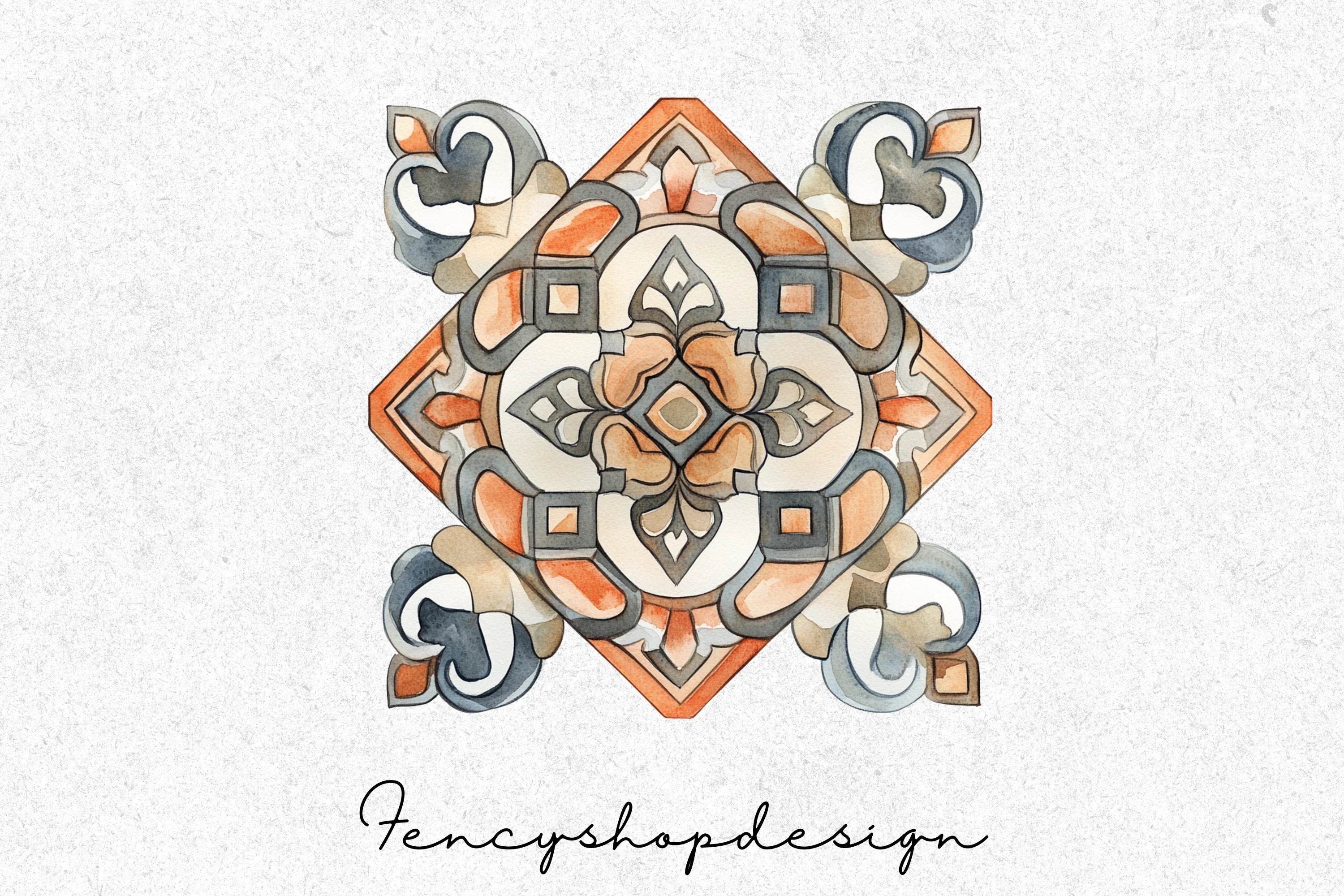 Moroccan Tile Patterns Clipart Bundle