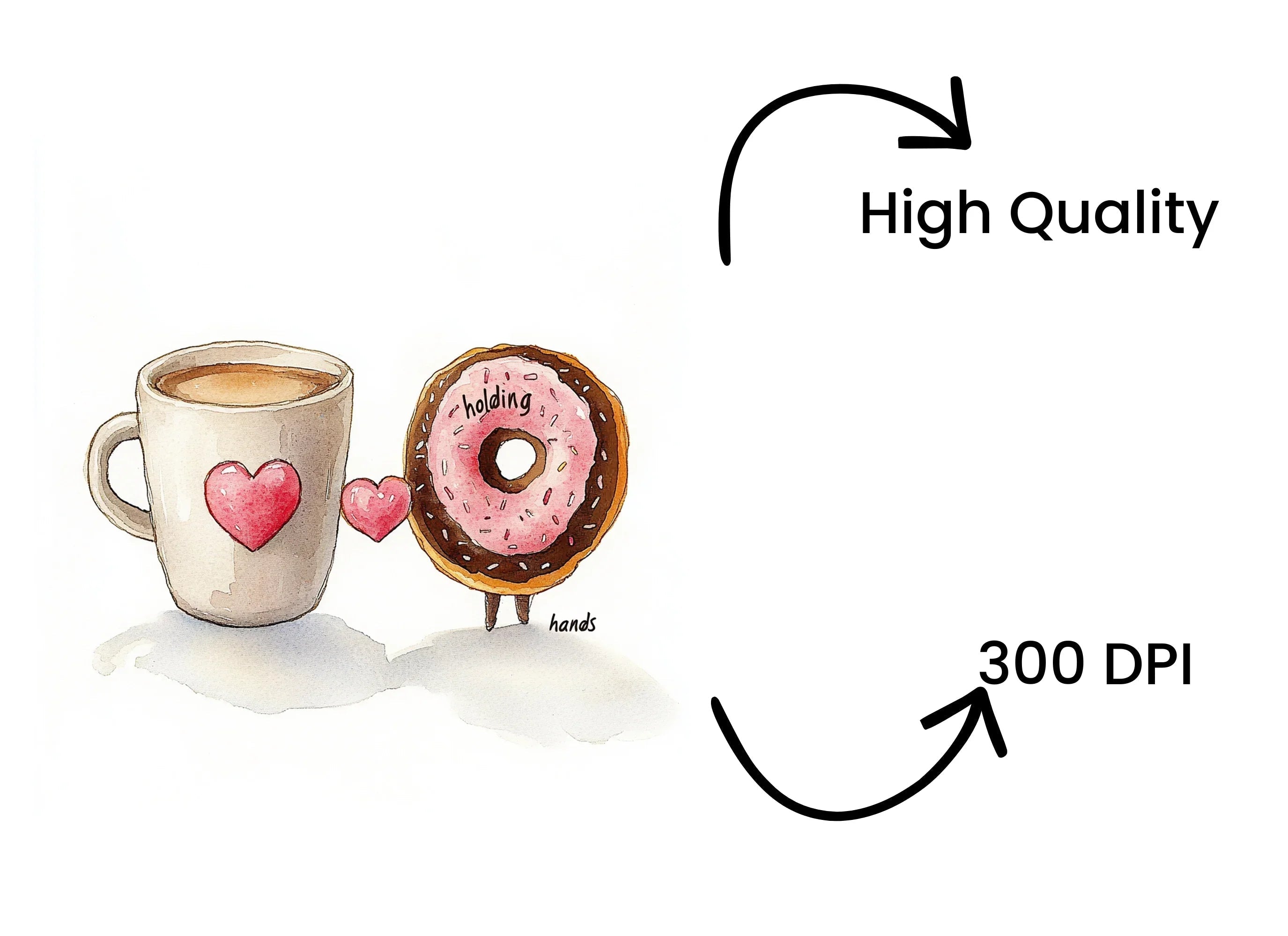 Coffee and Donut Love Clipart Bundle