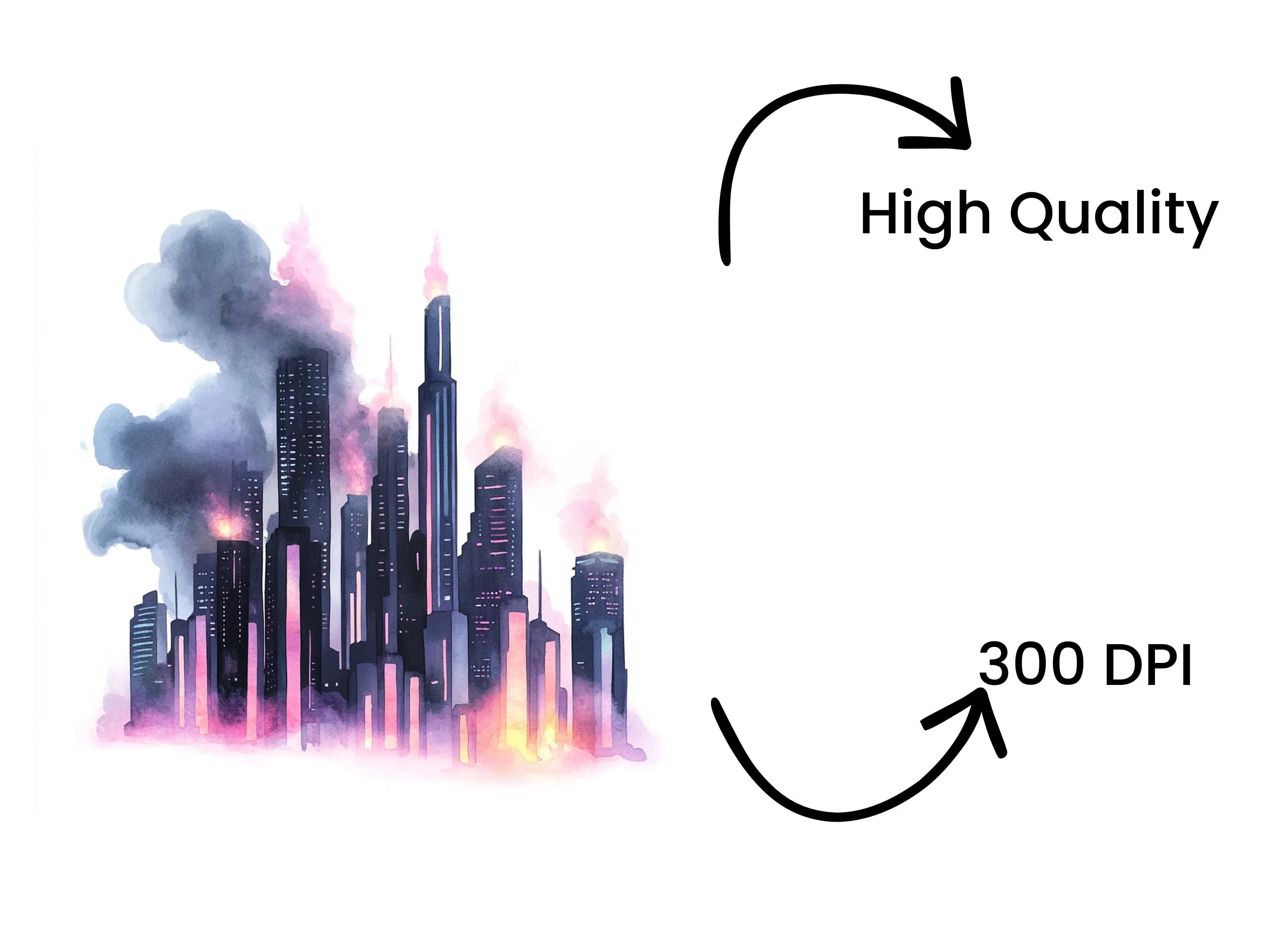 Dark Cityscape Clipart Bundle