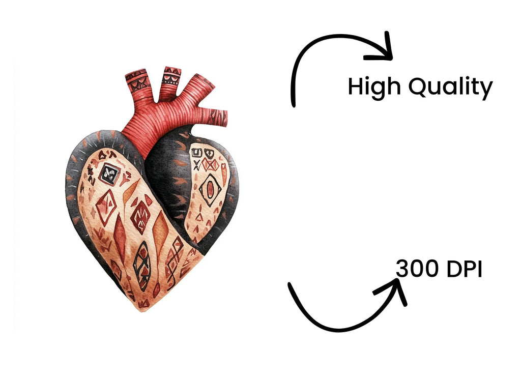 Tribal Heart Clipart Bundle