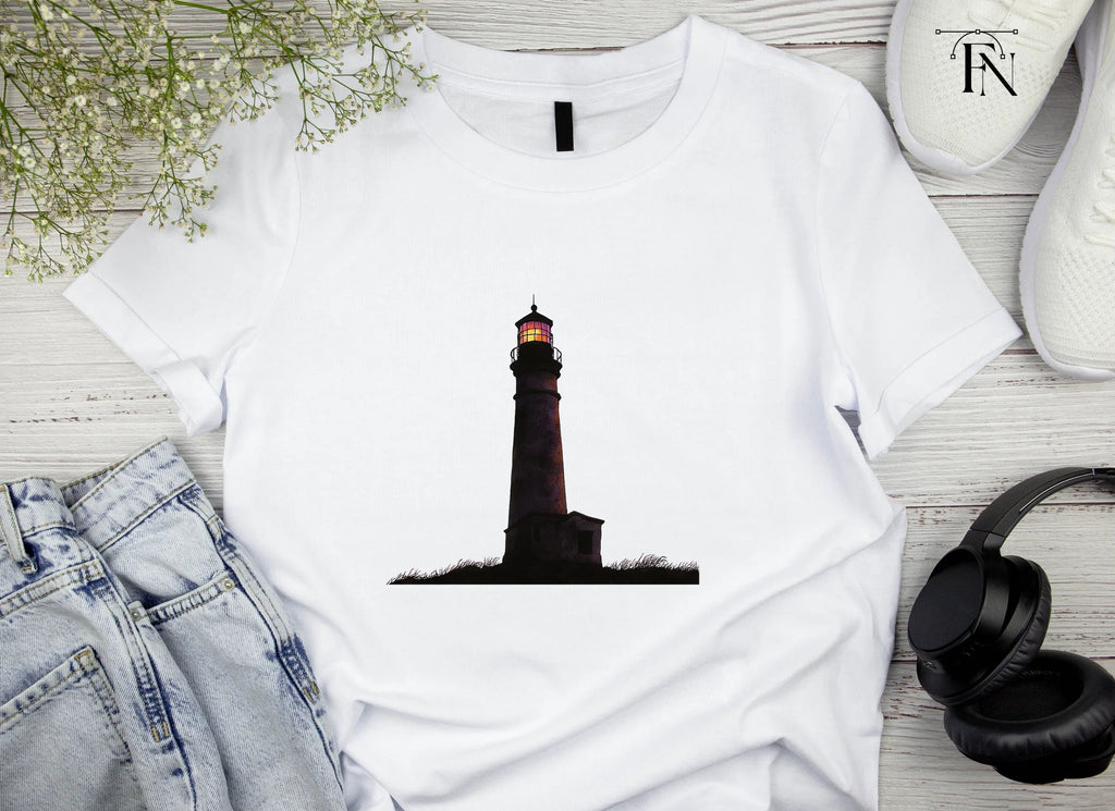 Night Lighthouse Silhouette Clipart Bundle