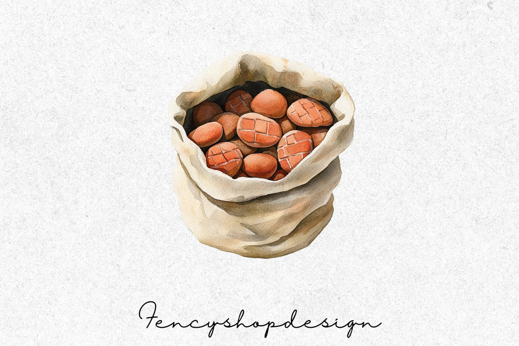 Rustic Nuts Bricks Clipart Bundle