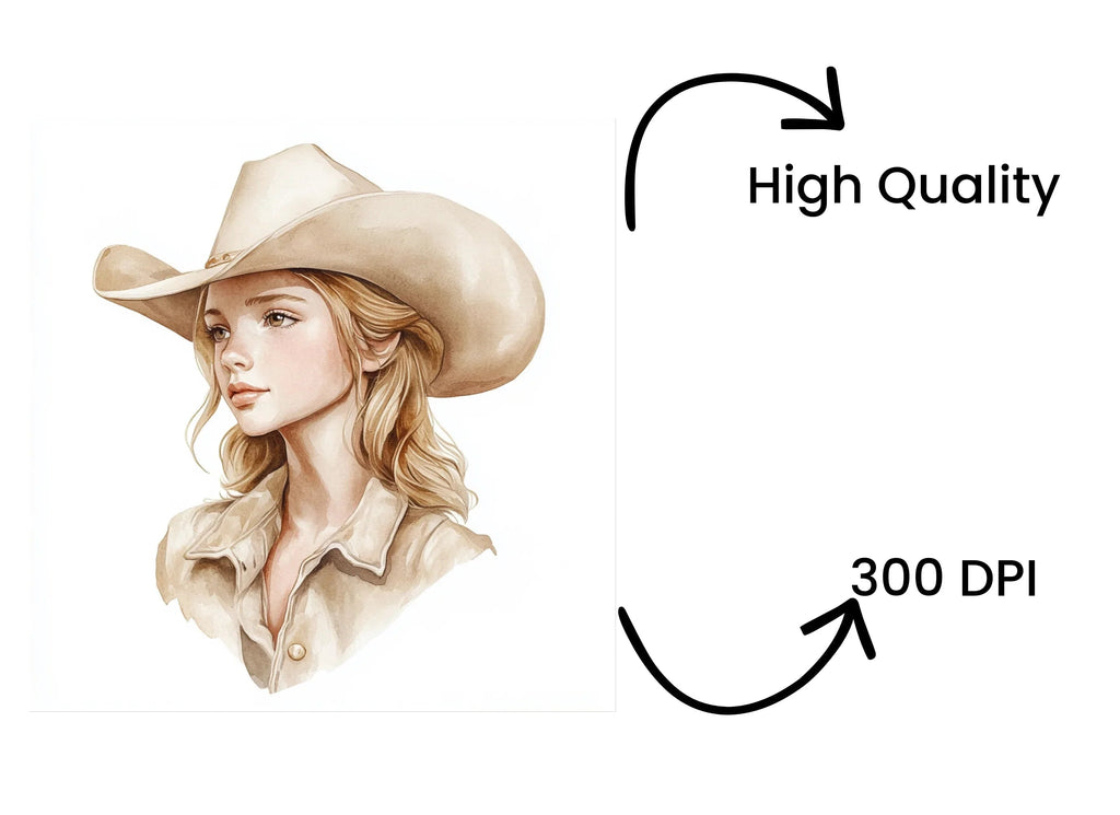 Cowgirl Clipart Bundle