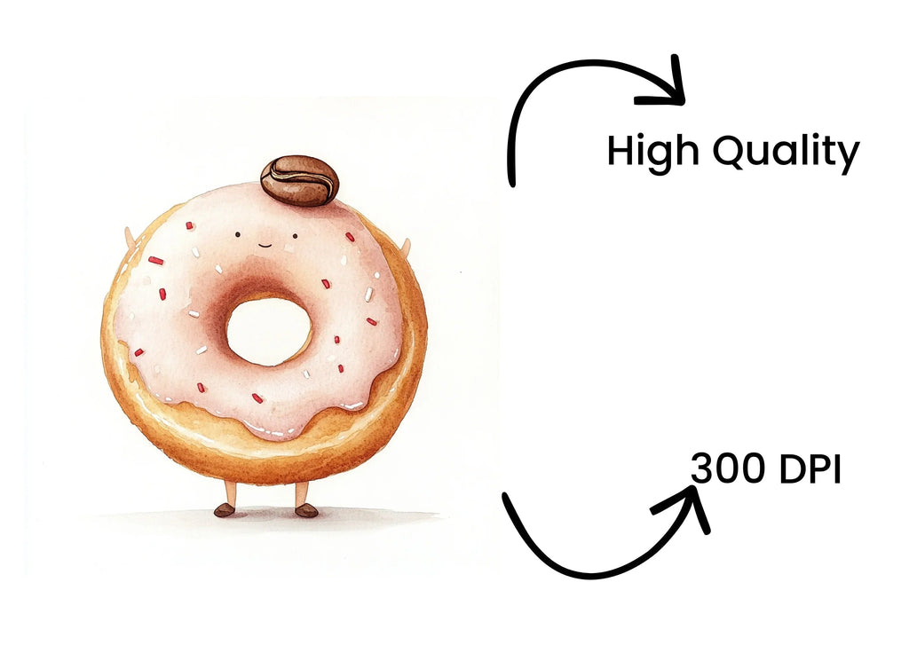 Cute Donut and Coffee Bean Clipart Bundle