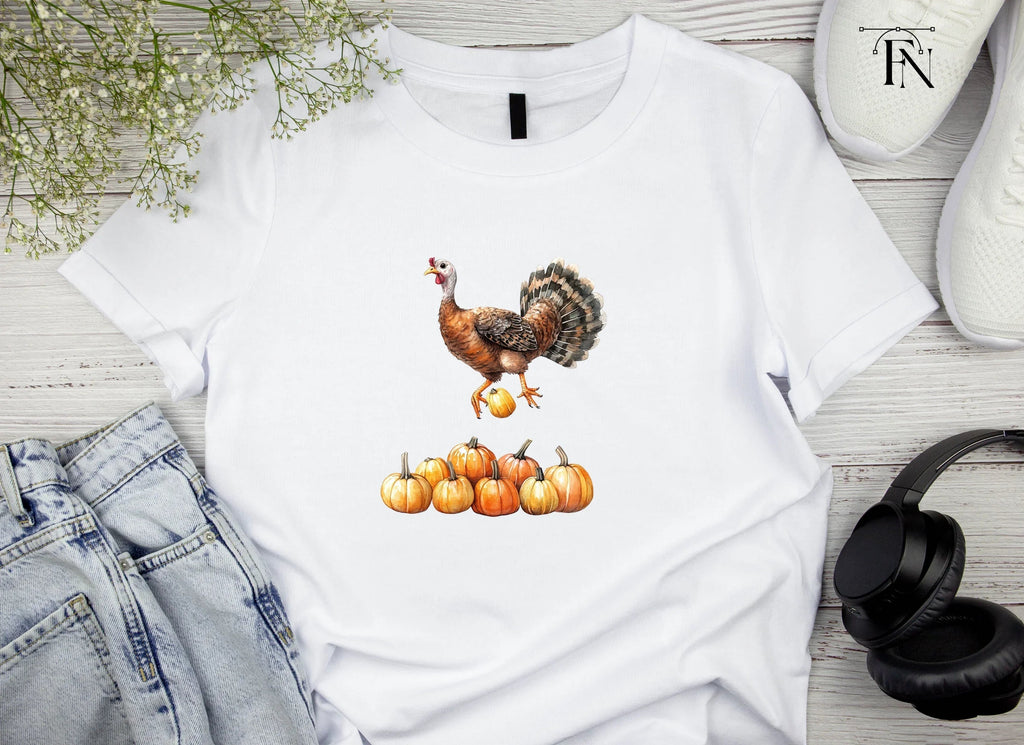 Thanksgiving Turkey and Pumpkins Clipart Bundle