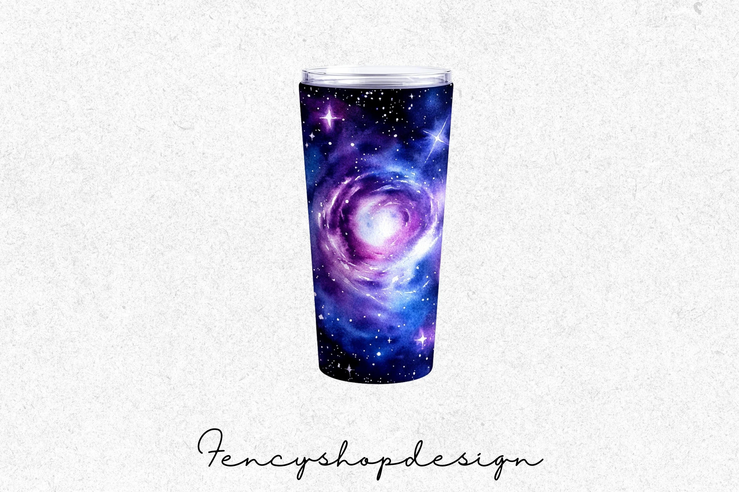 Galaxy Swirl Tumbler Clipart Bundle