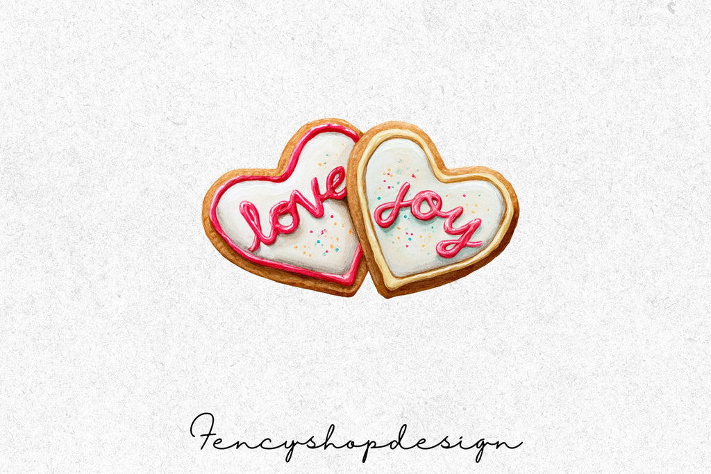 Heart Cookies Clipart Bundle
