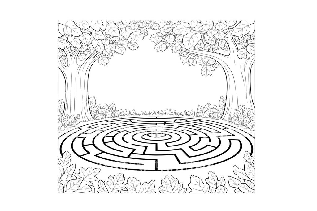 Cute Autumn Leaves Maze Coloring Books