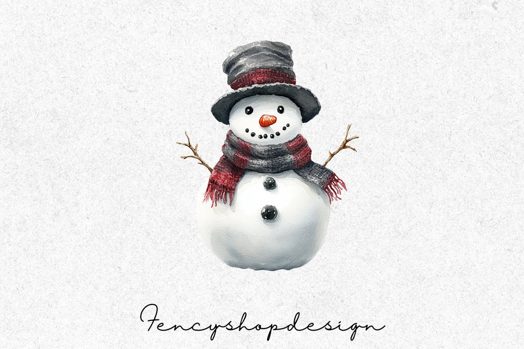 Charming Snowmen Clipart Bundle