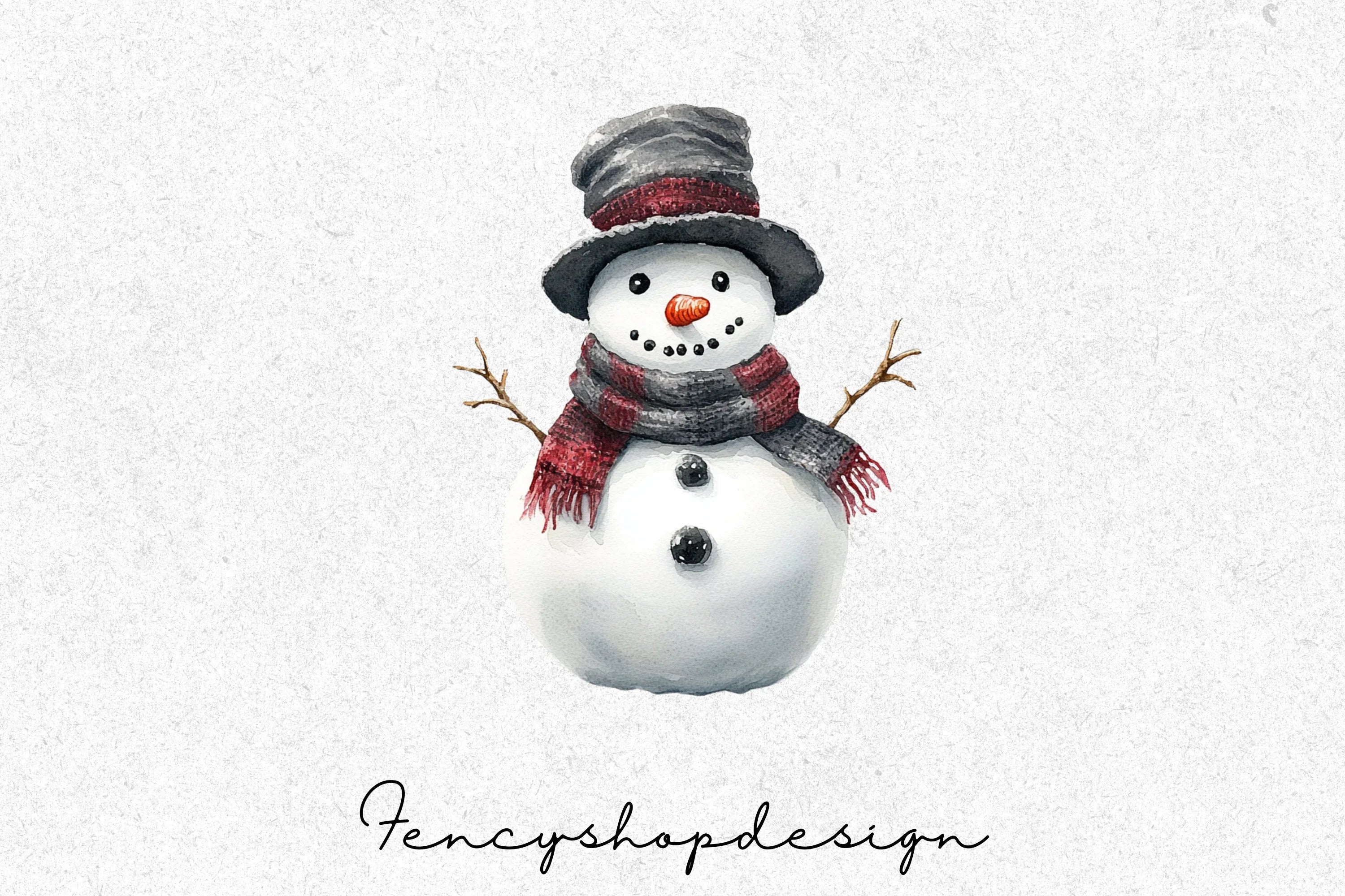 Charming Snowmen Clipart Bundle