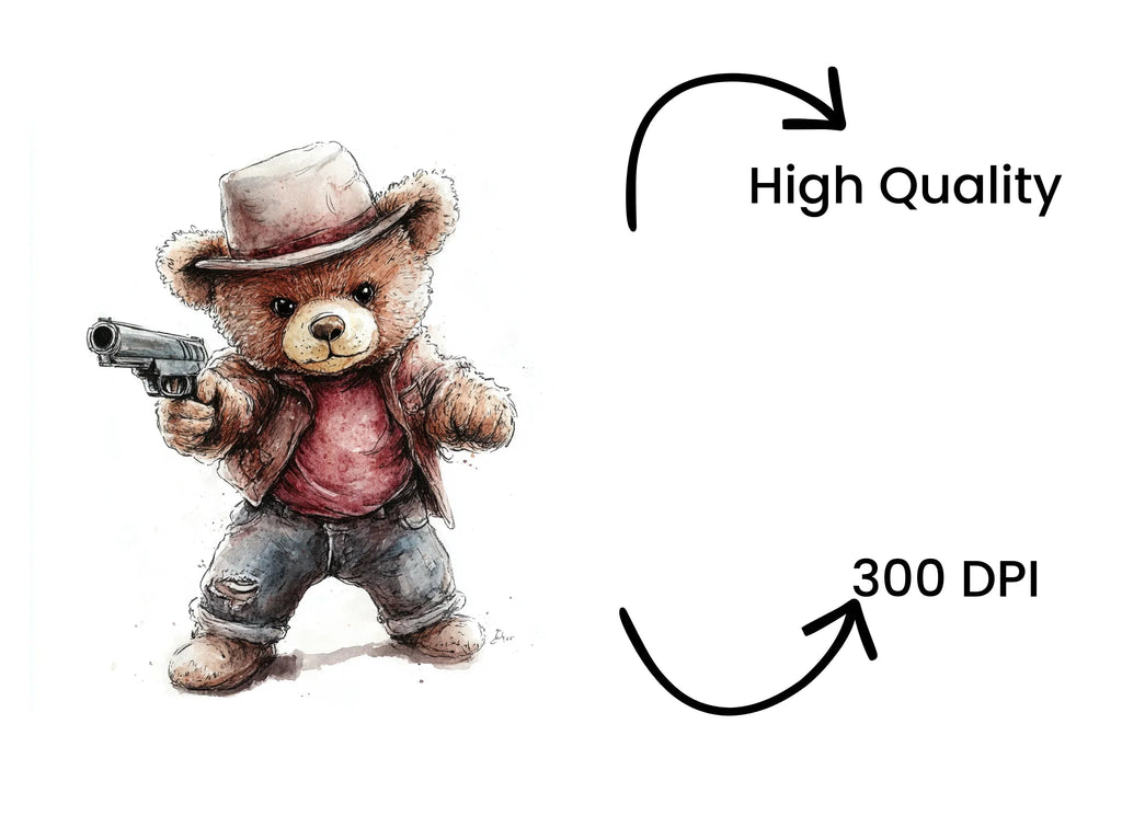 Gangster Bear Clipart Bundle