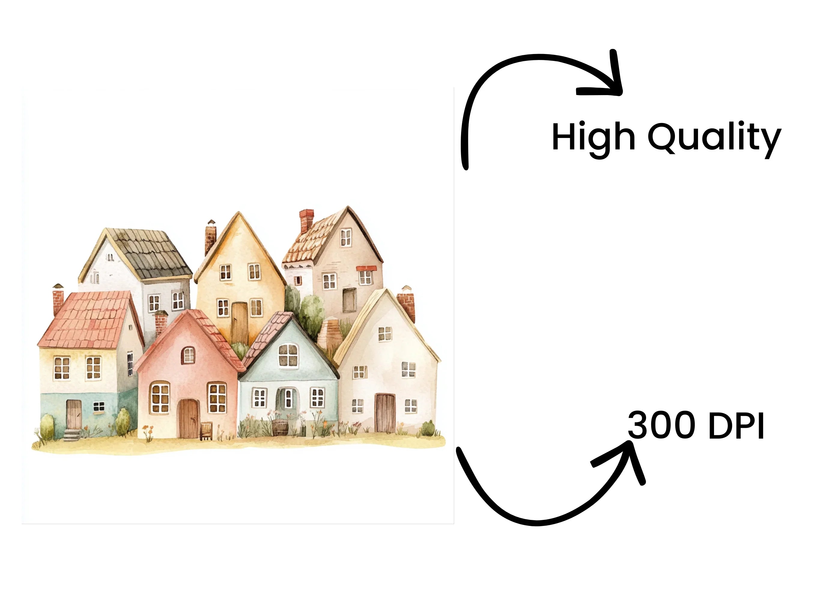 European Village Clipart Bundle