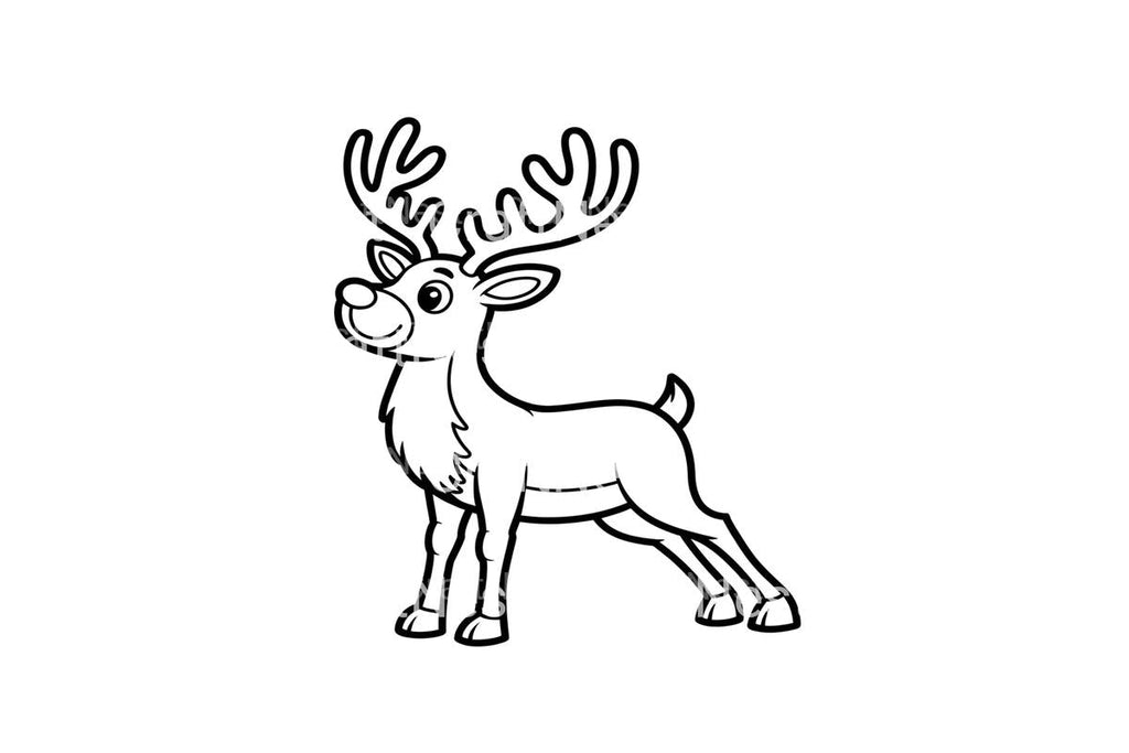 Reindeer Yoga Poses Fun Coloring Books
