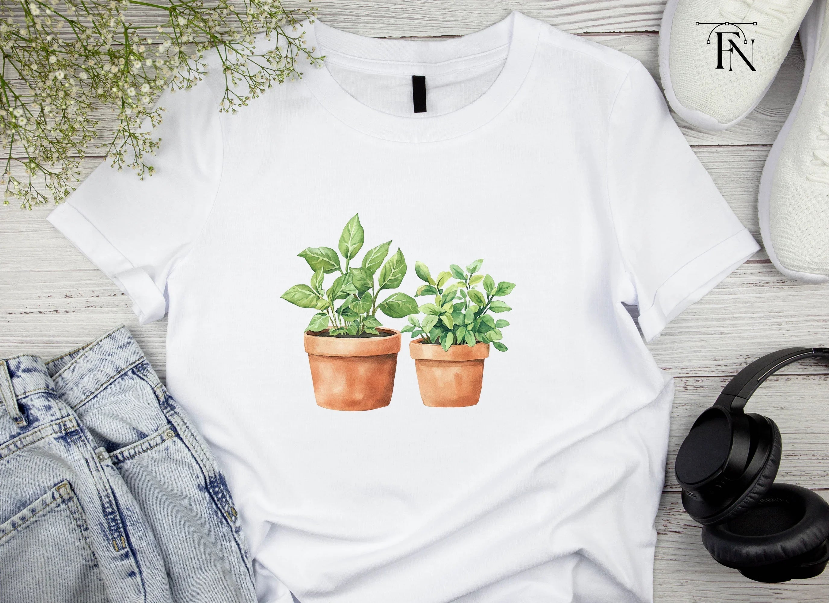 Potted Herbs Clipart Bundle