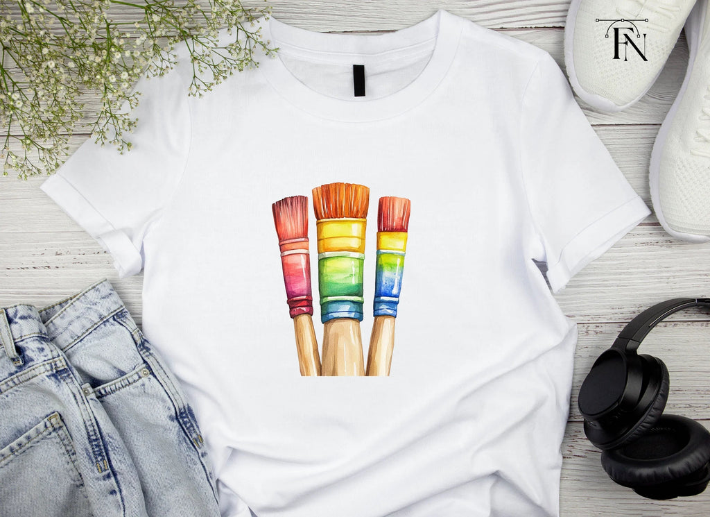 Colorful Paint Brushes Clipart Bundle