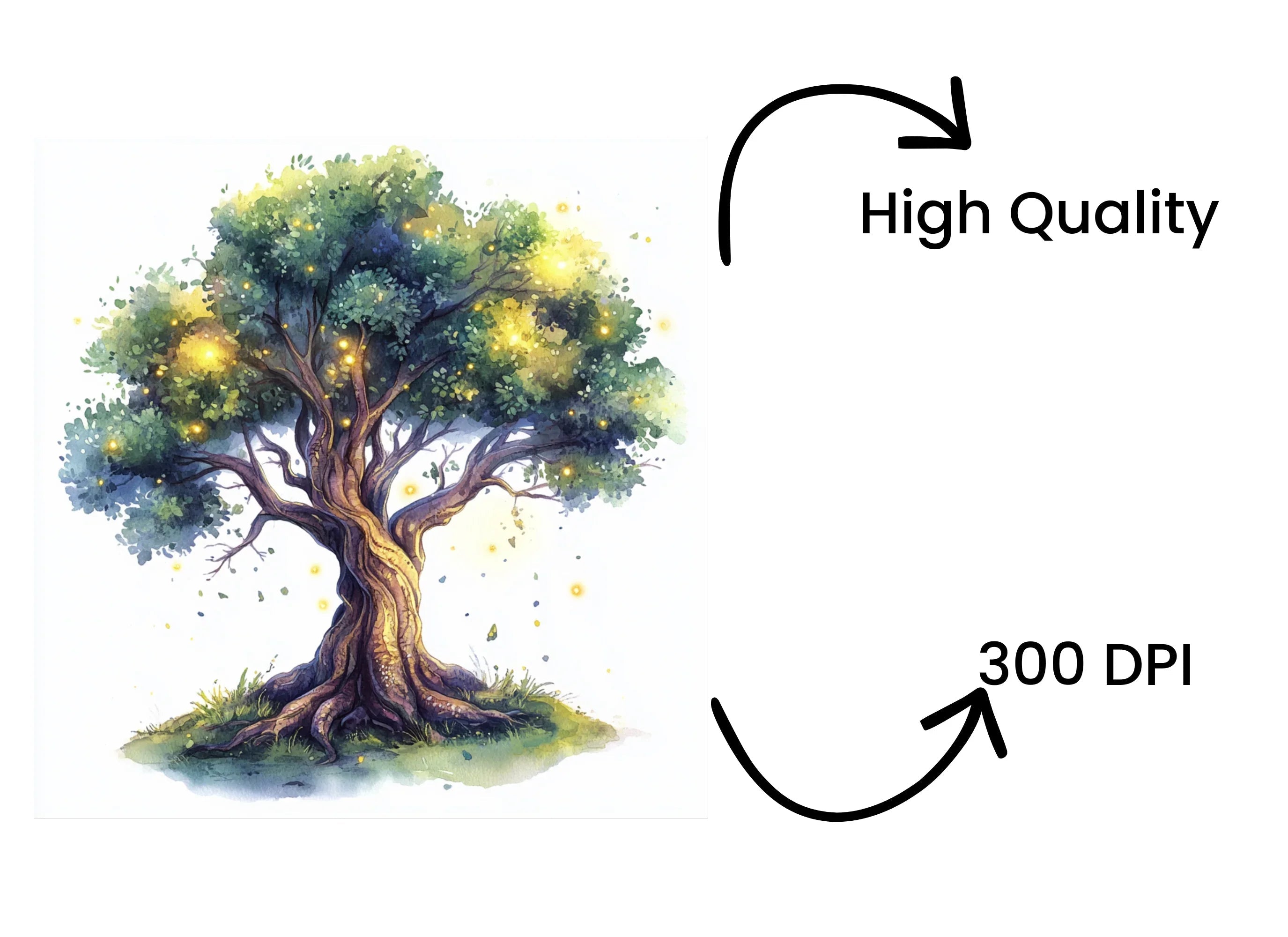 Enchanted Tree Clipart Bundle