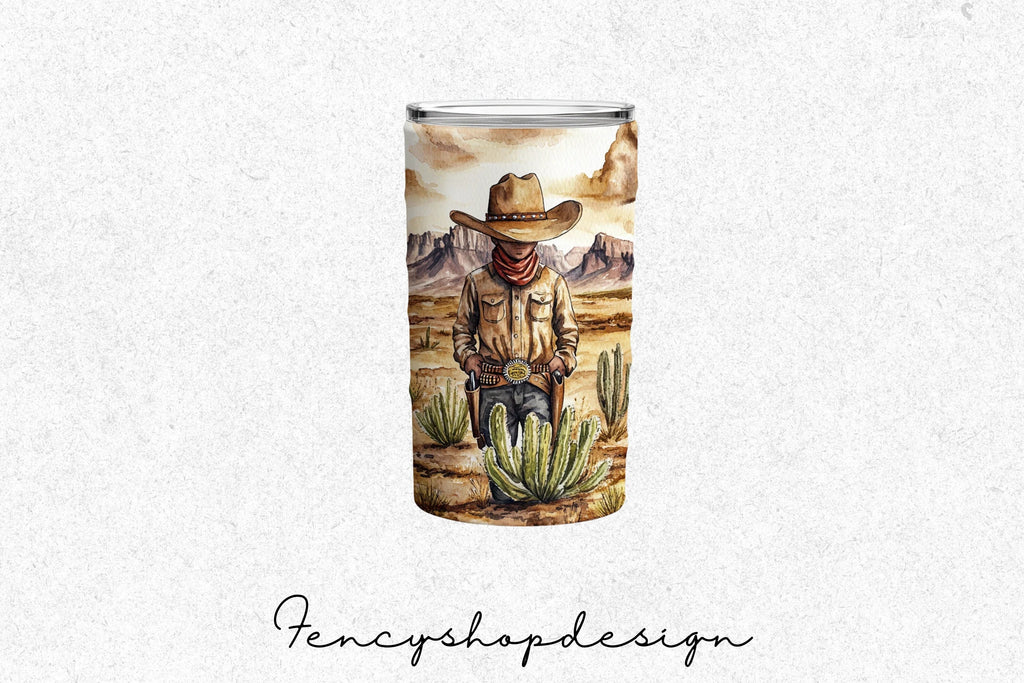 Western Cowboy Tumbler Designs Clipart Bundle