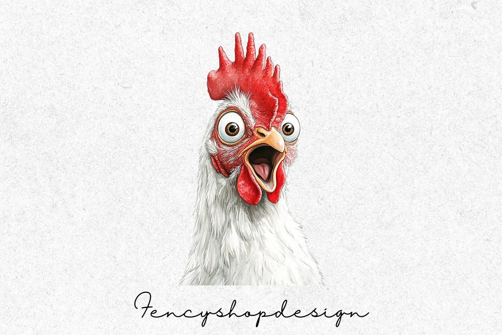 Funny Chicken and Rooster Clipart Bundle
