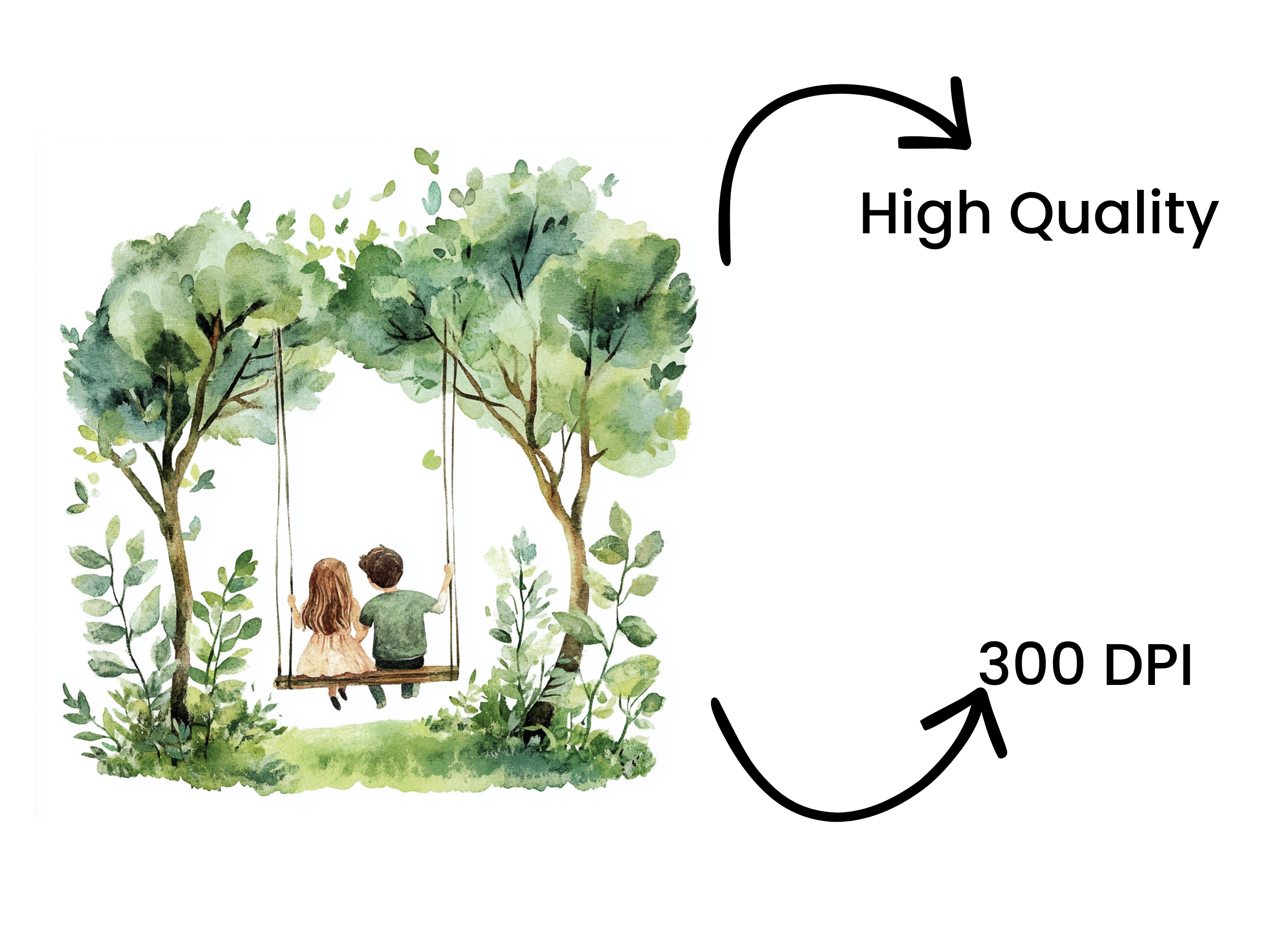 Couple Walking in Forest Clipart Bundle