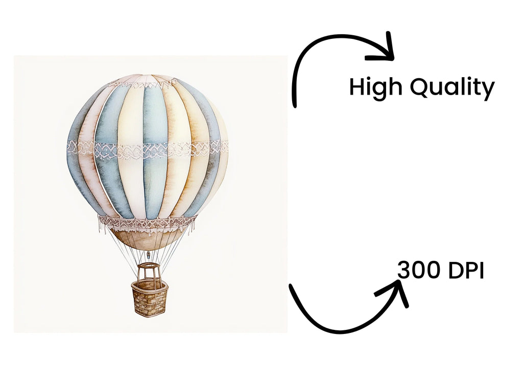 Hot Air Balloon Clipart Bundle