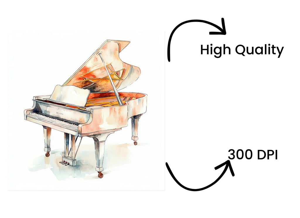 Grand Piano Clipart Bundle