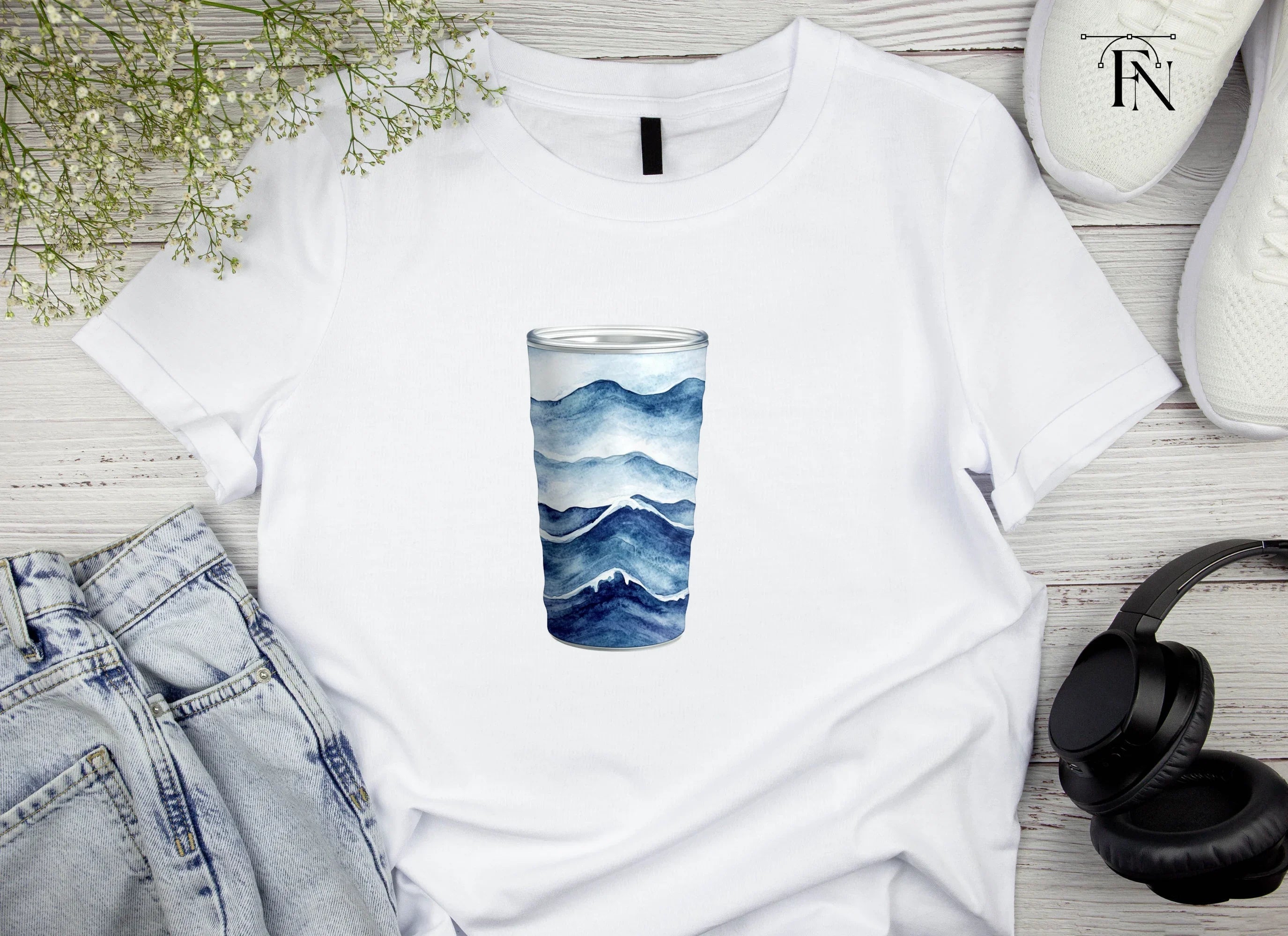Ocean Waves Tumbler Clipart Bundle