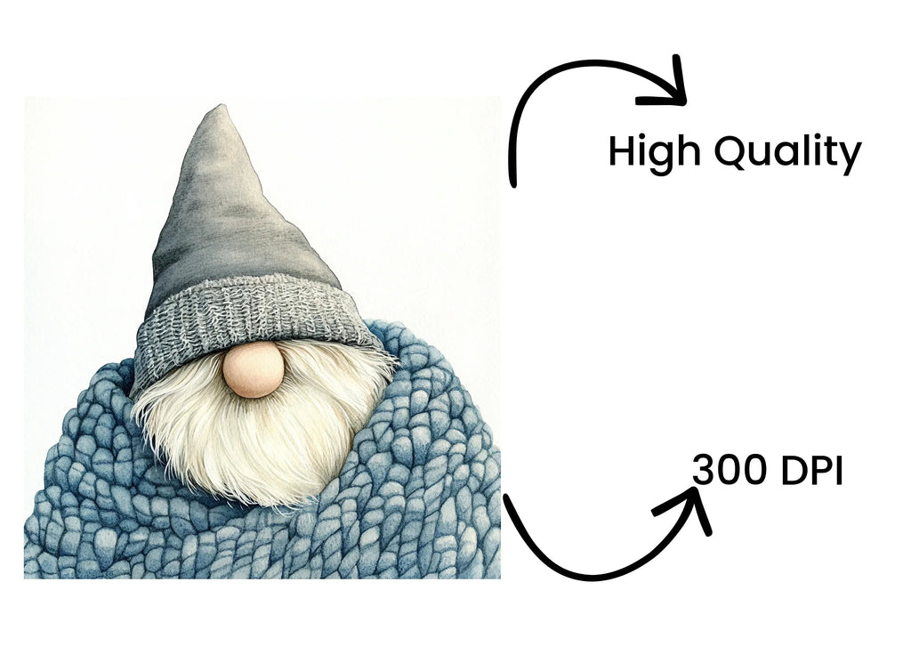 Cozy Winter Gnomes Clipart Bundle
