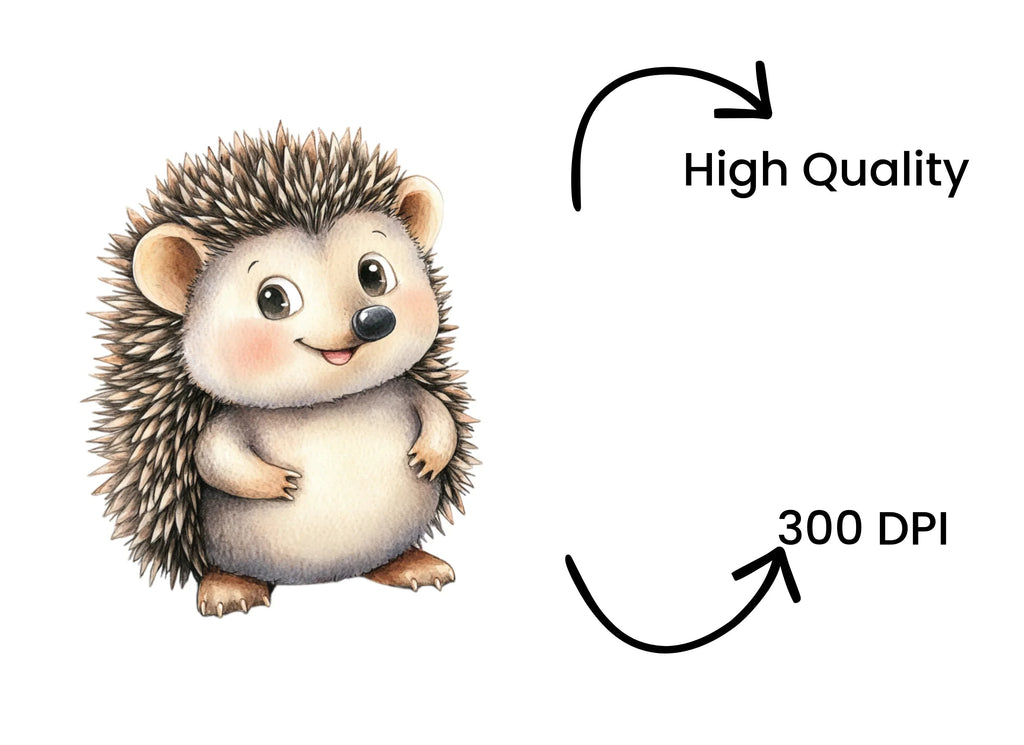 Charming Hedgehog Clipart Bundle