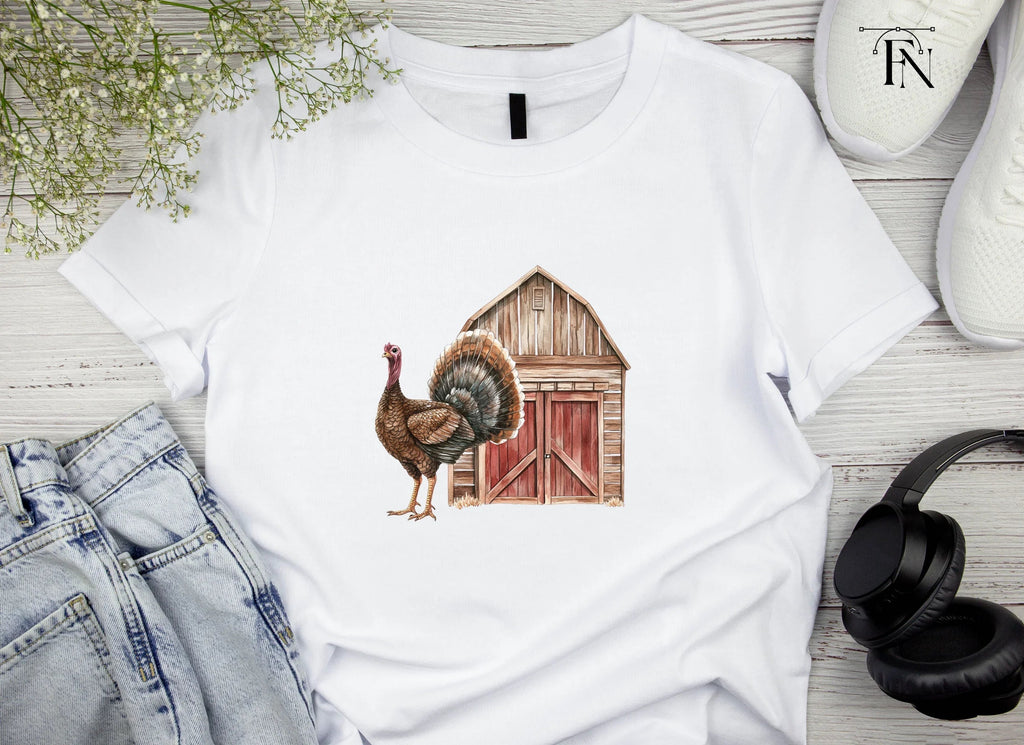 Farmhouse Turkey Barn Clipart Bundle