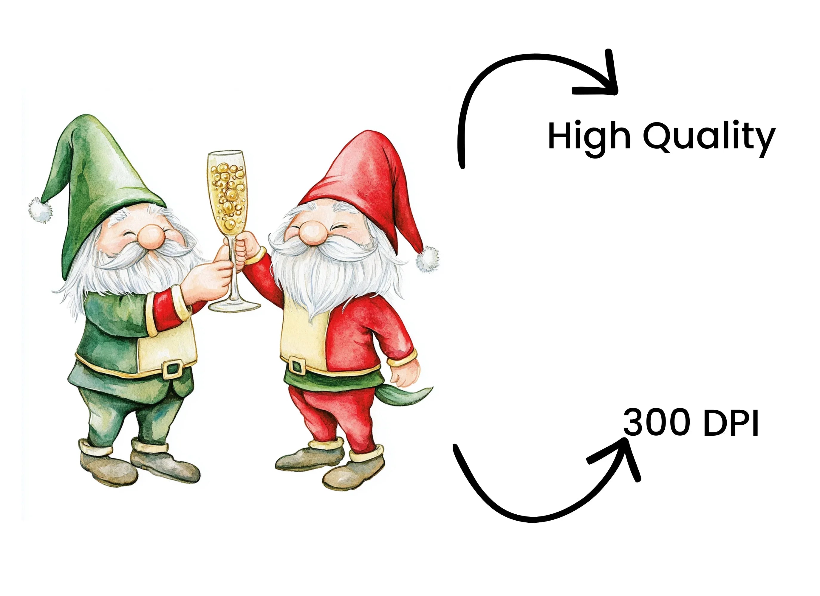 Gnomes Toasting Clipart Bundle