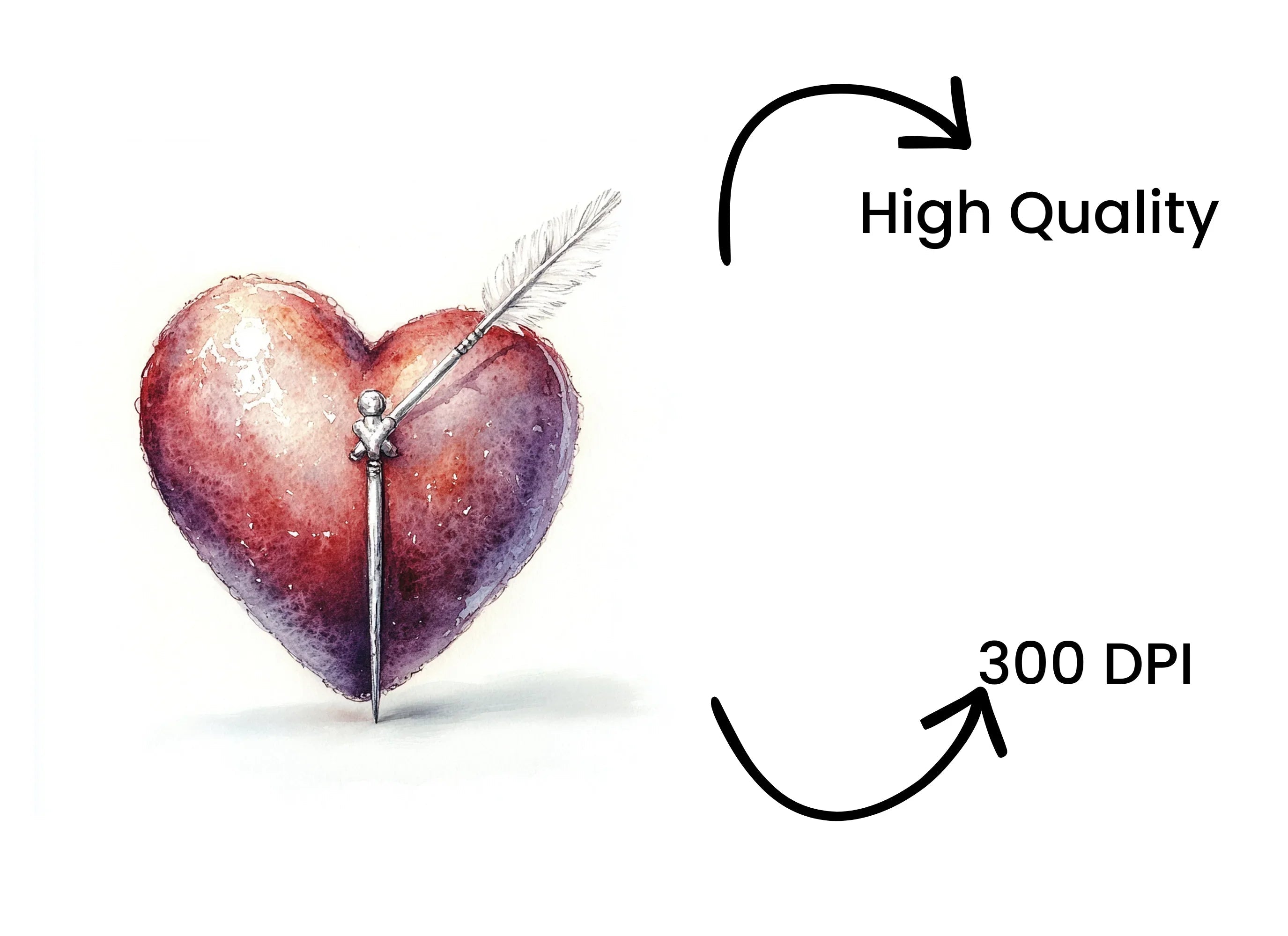 Hearts with Arrows Clipart Bundle
