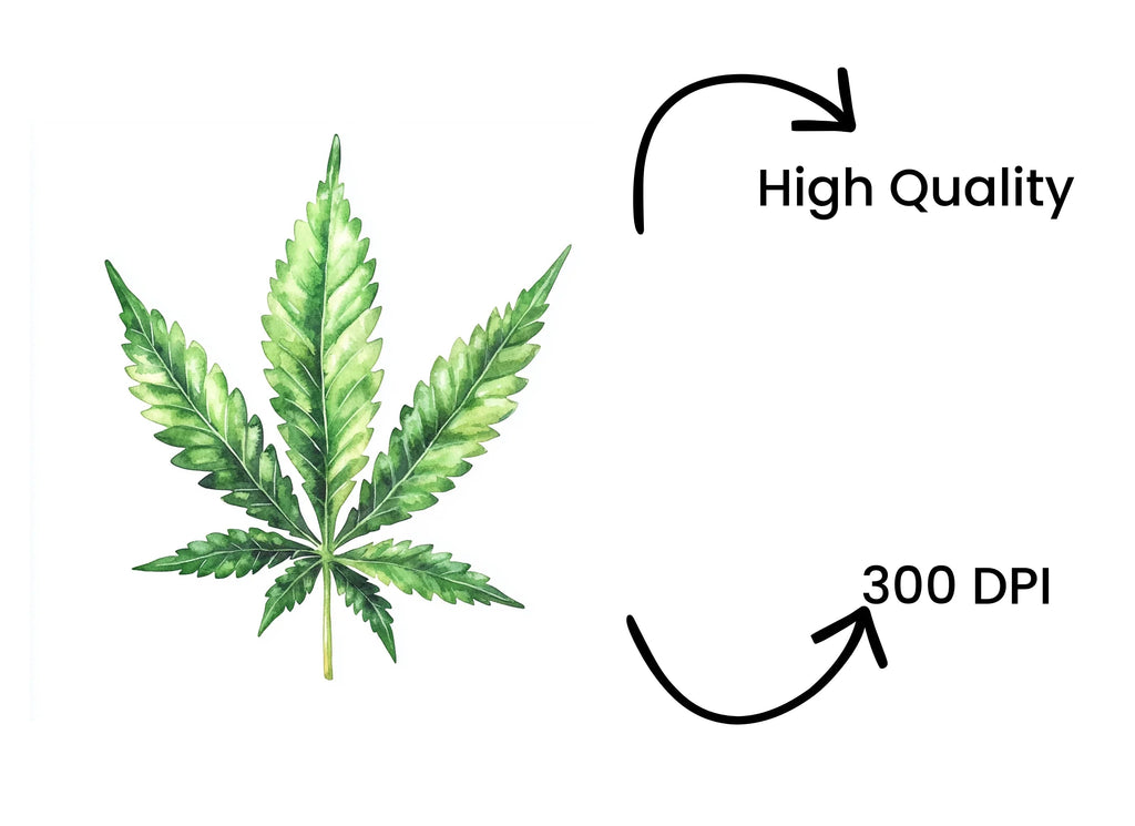 Vibrant Green Marijuana Leaf Clipart Bundle