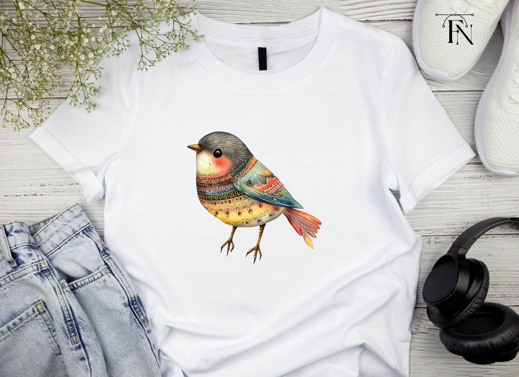 Vibrant Folk Birds Clipart Bundle
