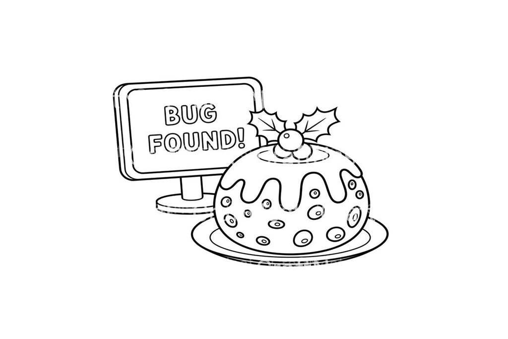 Christmas Pudding Bug Coloring Books
