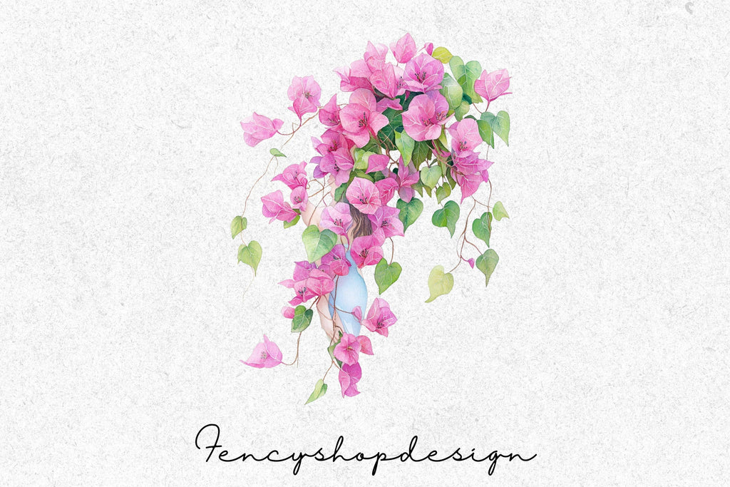 Elegant Floral Women Clipart Bundle
