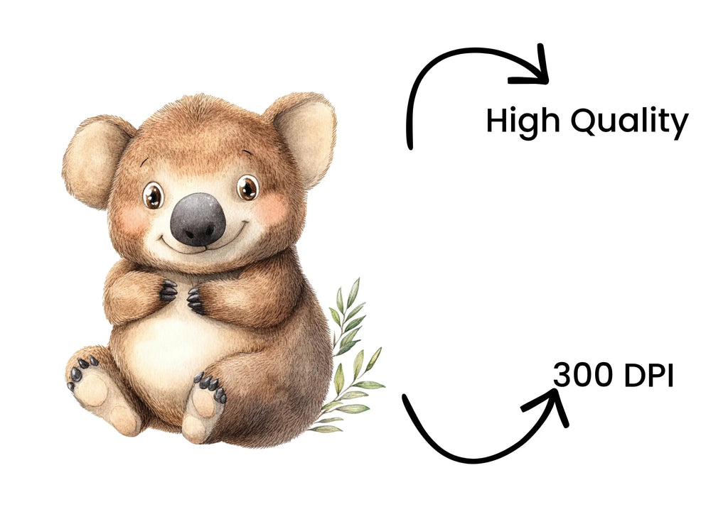 Cute Koala Bear Clipart Bundle