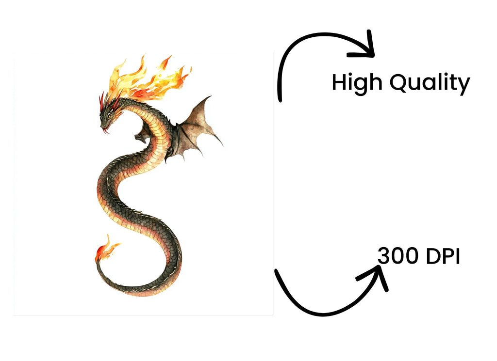 Fiery Dragon Clipart Bundle