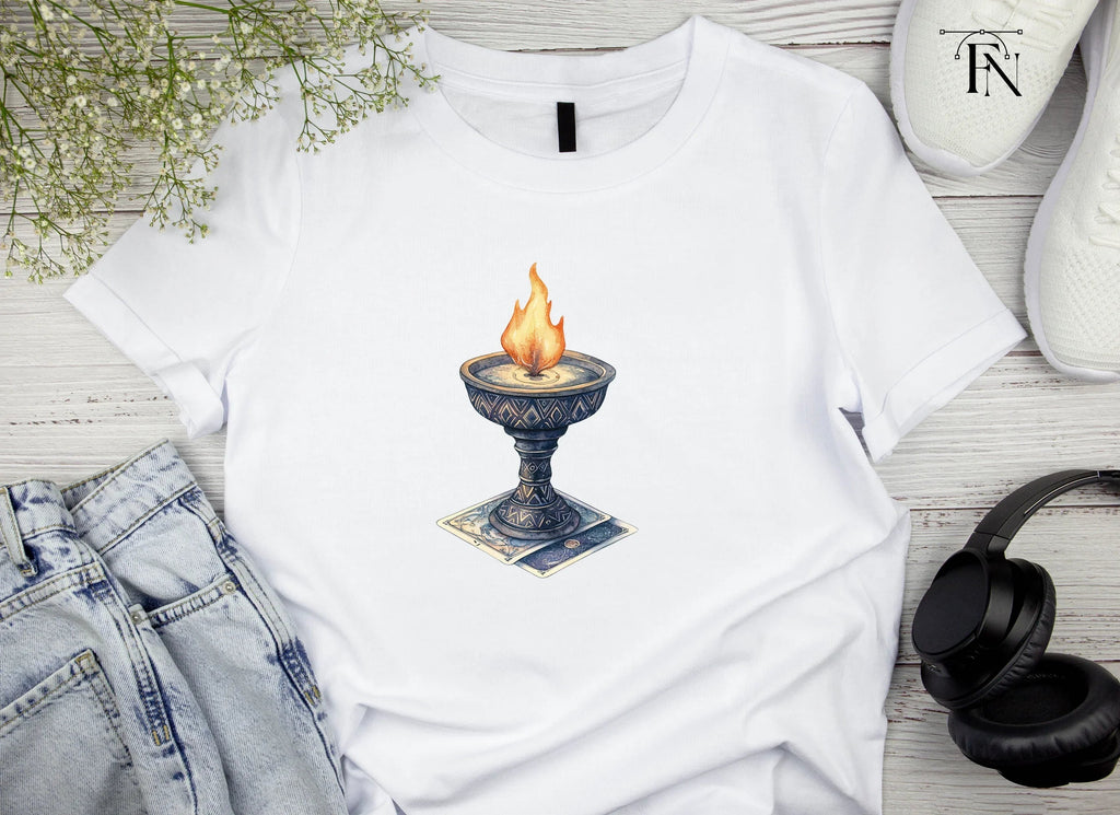 Mystical Fire Chalice with Tarot Cards Clipart Bundle