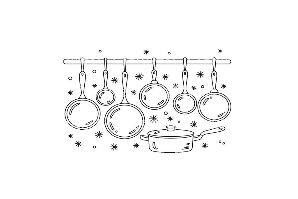 Christmas Kitchen Pots Coloring Books