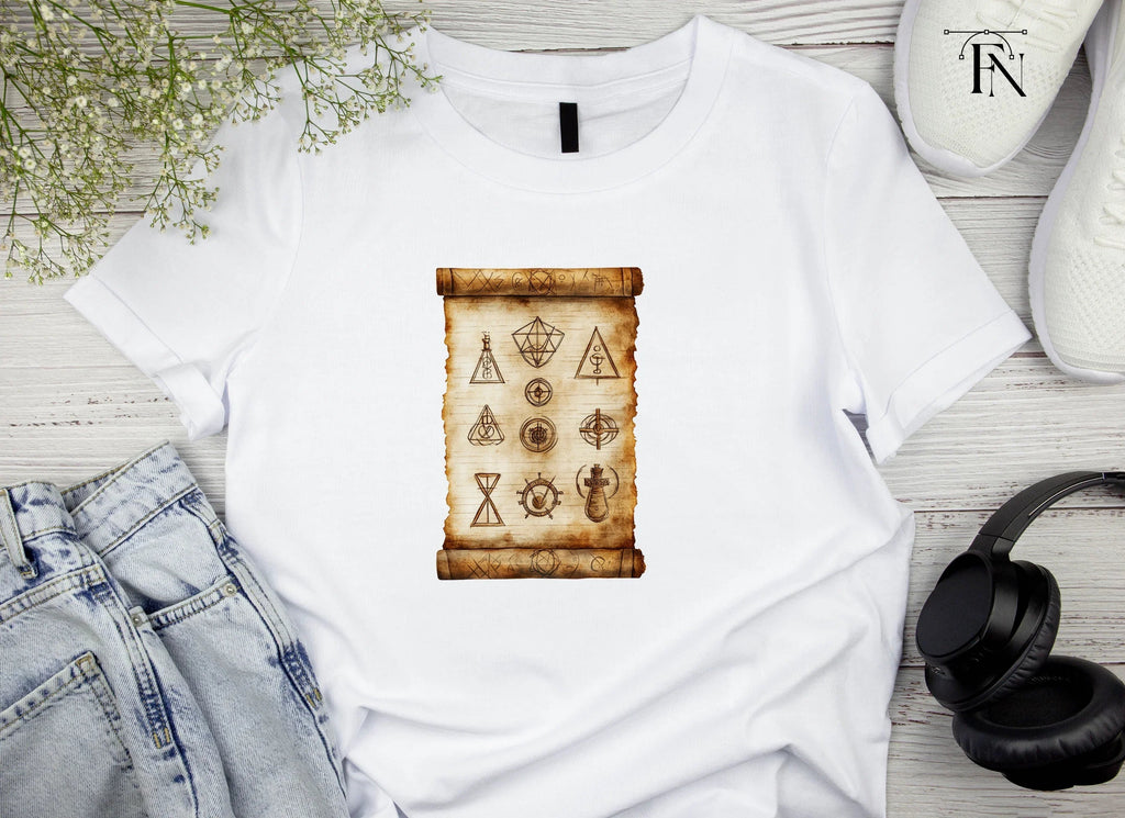 Ancient Scroll Mystic Symbols Clipart Bundle