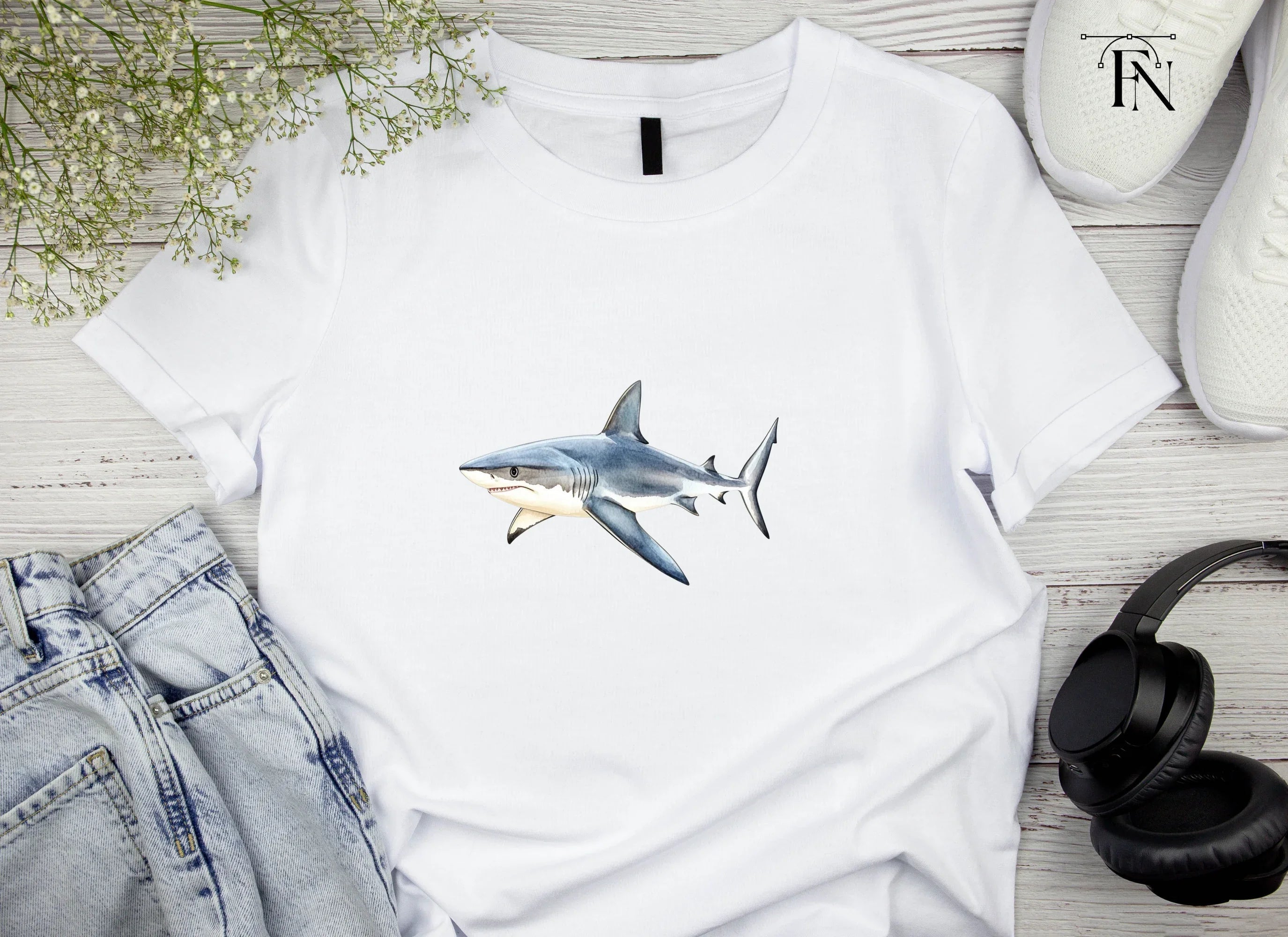 Realistic Shark Clipart Bundle