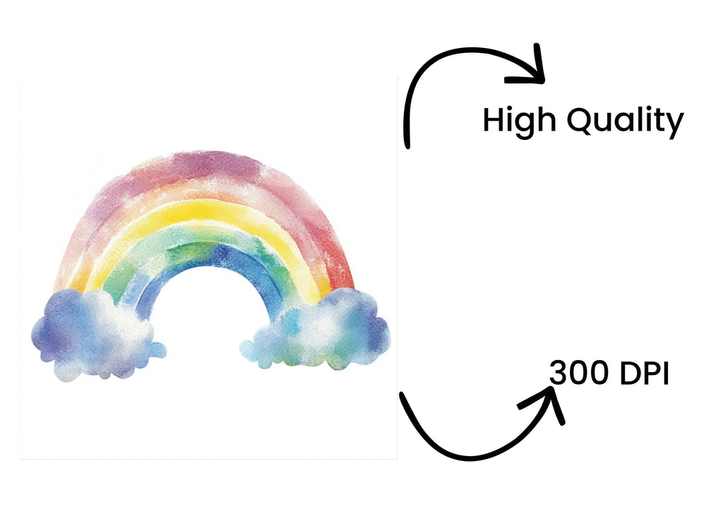 Rainbows and Clouds Clipart Bundle
