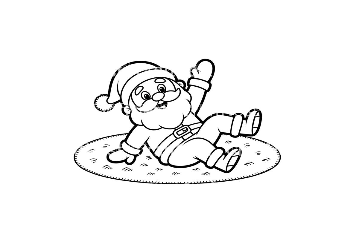Relaxing Santa Claus Coloring Books Coloring Books