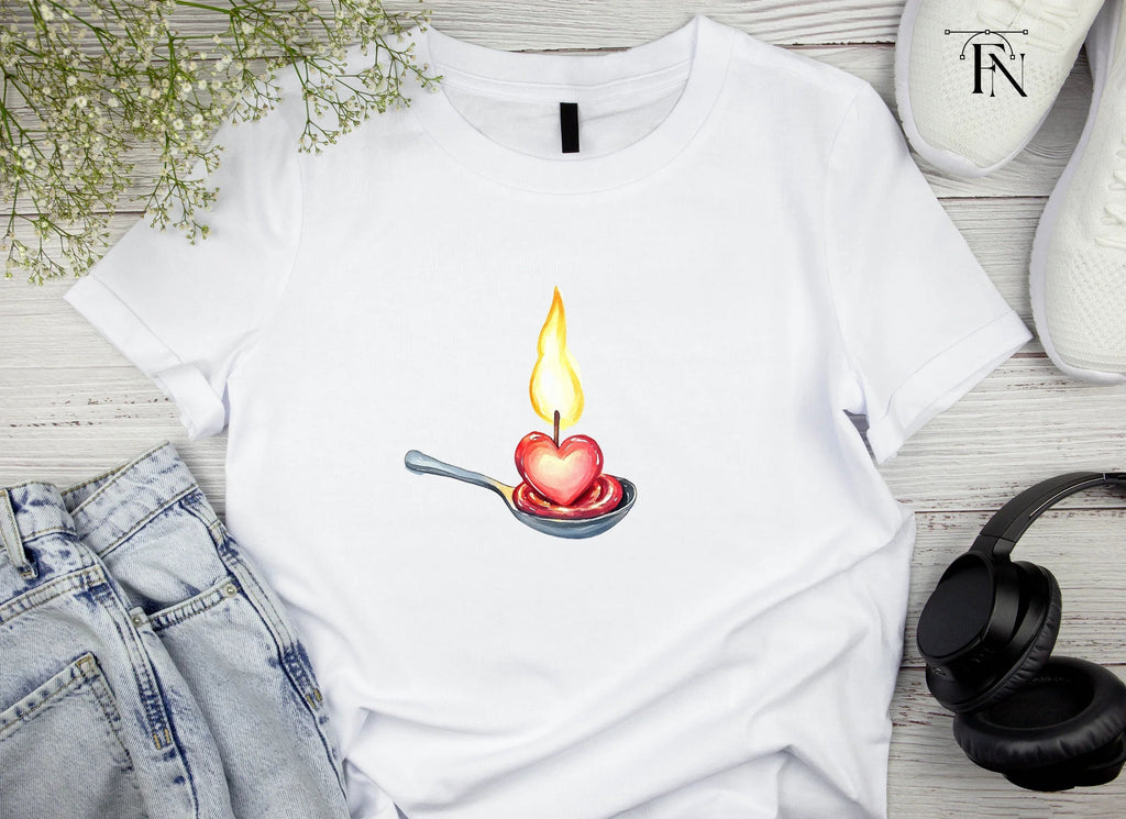 Heart Candle on Spoon Clipart Bundle