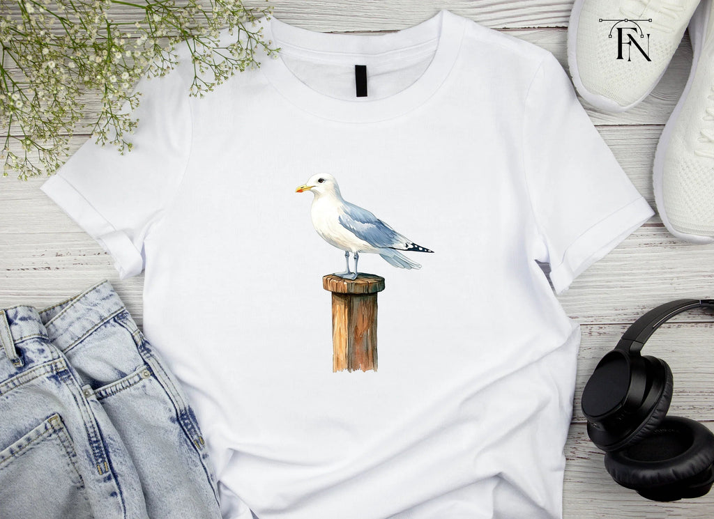 Seagull on Wooden Post Clipart Bundle