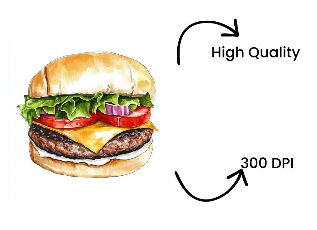Delicious Burger Clipart Bundle